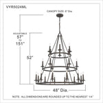 Quoizel Lighting - VYR5024ML - Voyager Chandelier 4 Light Steel - 52 Inches high