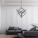 WAC Atlas 41 3/4"W Black 3-Light LED Geometric Chandelier