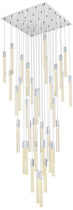 Weston 42" Wide Chrome 36-Light LED Multi Light Pendant