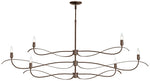 Willow 6-Light Large Chandelier - Bronze Finish - Standard Overall Height