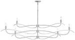 Willow 6-Light Large Chandelier - Platinum Finish - Standard Overall Height