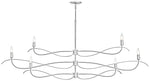 Willow 6-Light Large Chandelier - Sterling Finish - Standard Overall Height