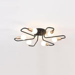 Linear Metal Flower Shaped LED Modern Flush Mount Lighting Ceiling Lights