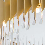 Modern Round Crystal Chandelier Stainless Steel Single Ceiling Light