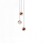 Adjustable Electroplated Metal Crystal Globe Shaped LED Pendant Lights