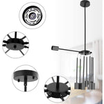 Mid-Century Sputnik Semi-Flush Mount Bedroom 193sq ft - 269sq ft Illumination Area Ceiling Light