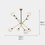 LED Modern Glass Sputnik Chandelier Pendant Light Hanging Lamp Island Lights