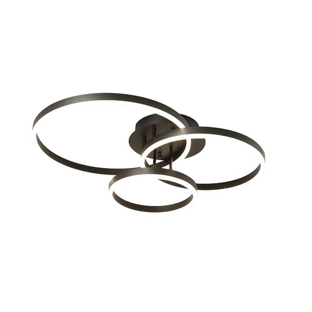 Modern 3 Circle Gold Flush Mount Light Ceiling Light 3 Lights