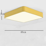 Square Modern Style Design Flush Mount Lighting Metal PVC Acrylic LED Bedroom Ceiling Lights