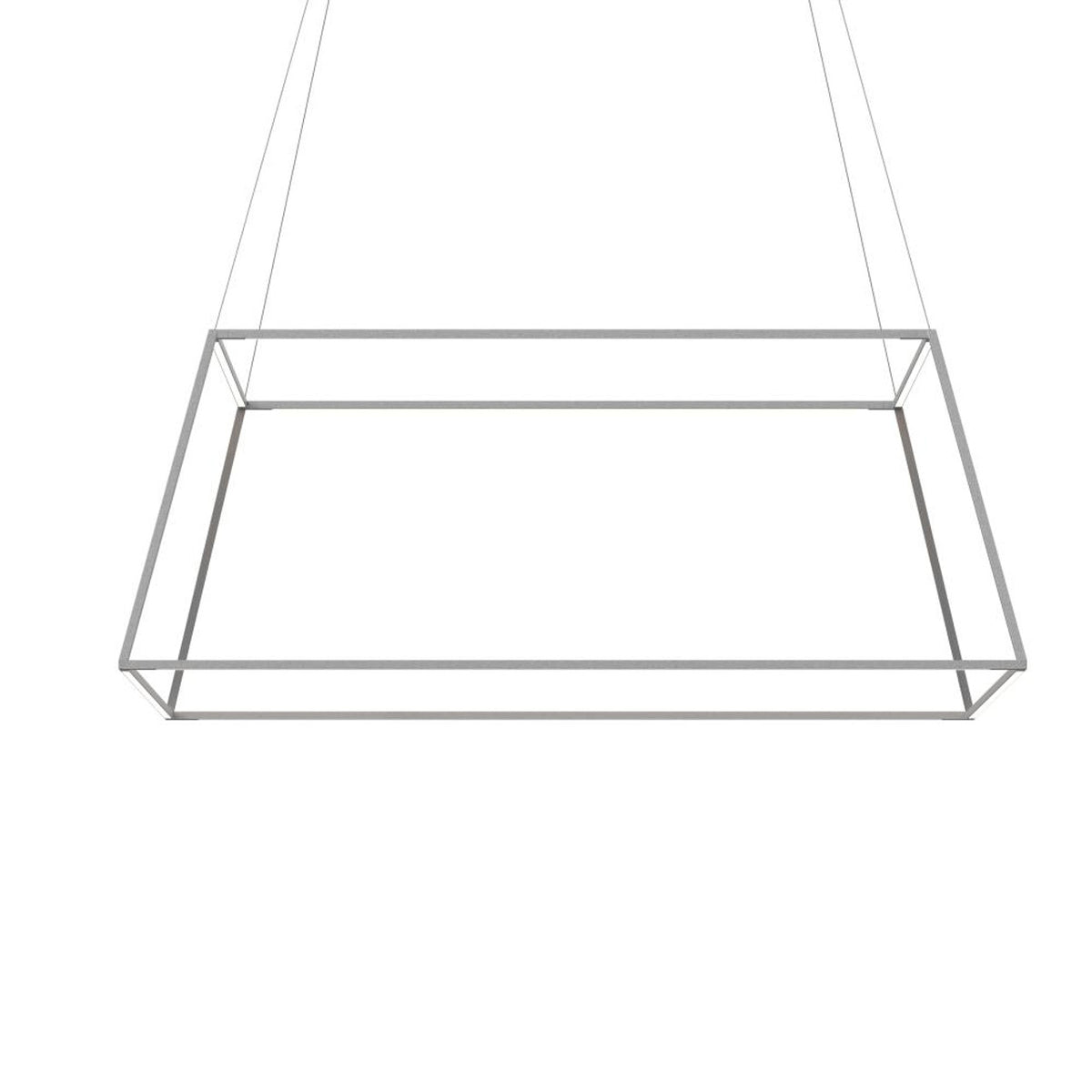 Z-Bar Pendant Rise, Small Rectangle, LED, Matte Black, 40"W (ZBP-38-RR-SW-MTB-CNP 407UENW)
