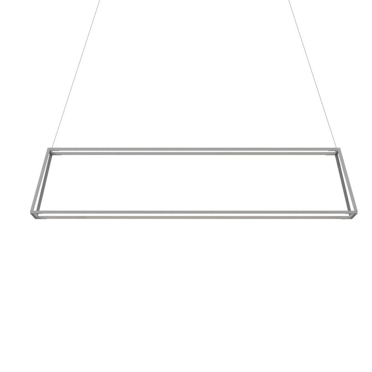 Z-Bar Pendant Rise, Large Square, LED, Matte Black, 50.5"W (ZBP-48-RS-SW-MTB-CNP 407UENT)