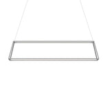 Z-Bar Pendant Rise, Small Rectangle, LED, Silver, 40"W (ZBP-38-RR-SW-SIL-CNP 407UENY)