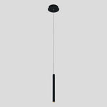 Thin Stick Shaped Black Pendant Light with Downlight Integrated LED Light
