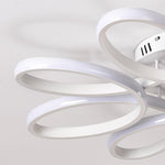 Flower Shaped Dimmable LED White Modern Ceiling Lights Flush Mount Lighting